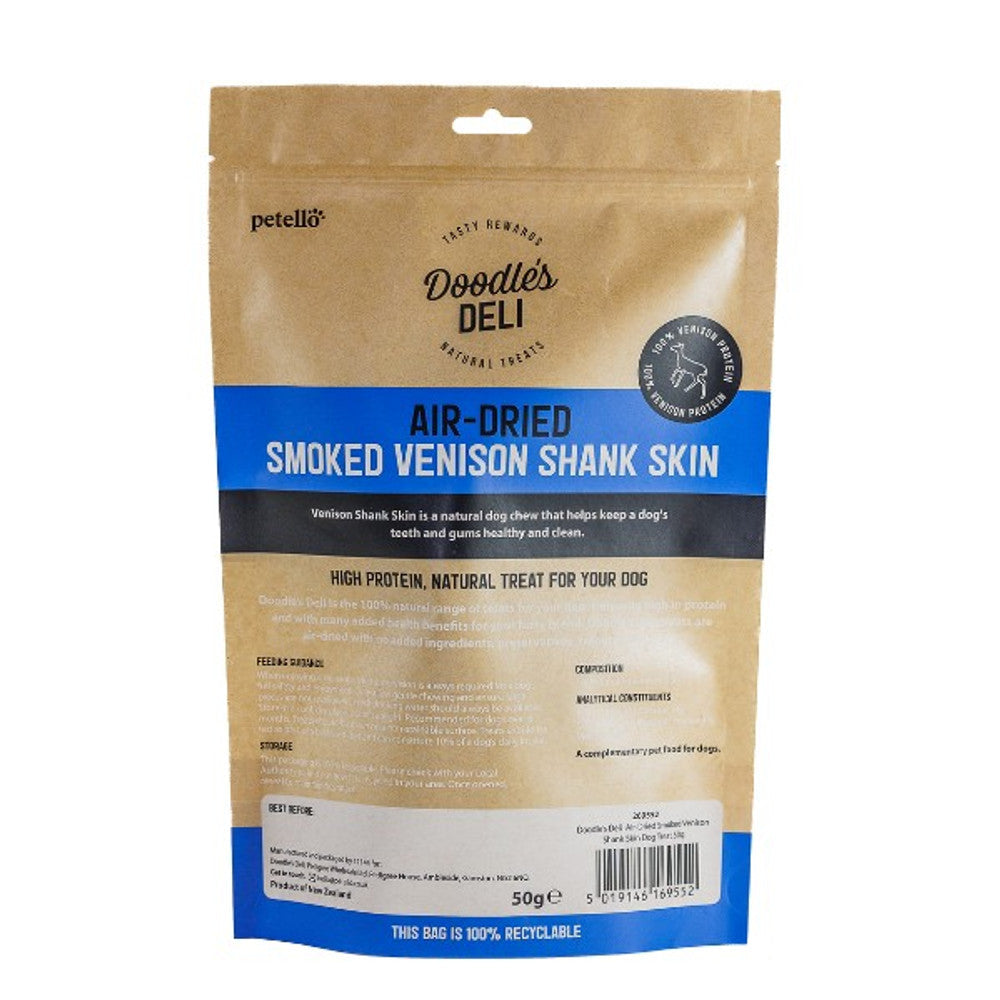 Doodles Deli Air Dried Smoked Venison Shank Skin 50g