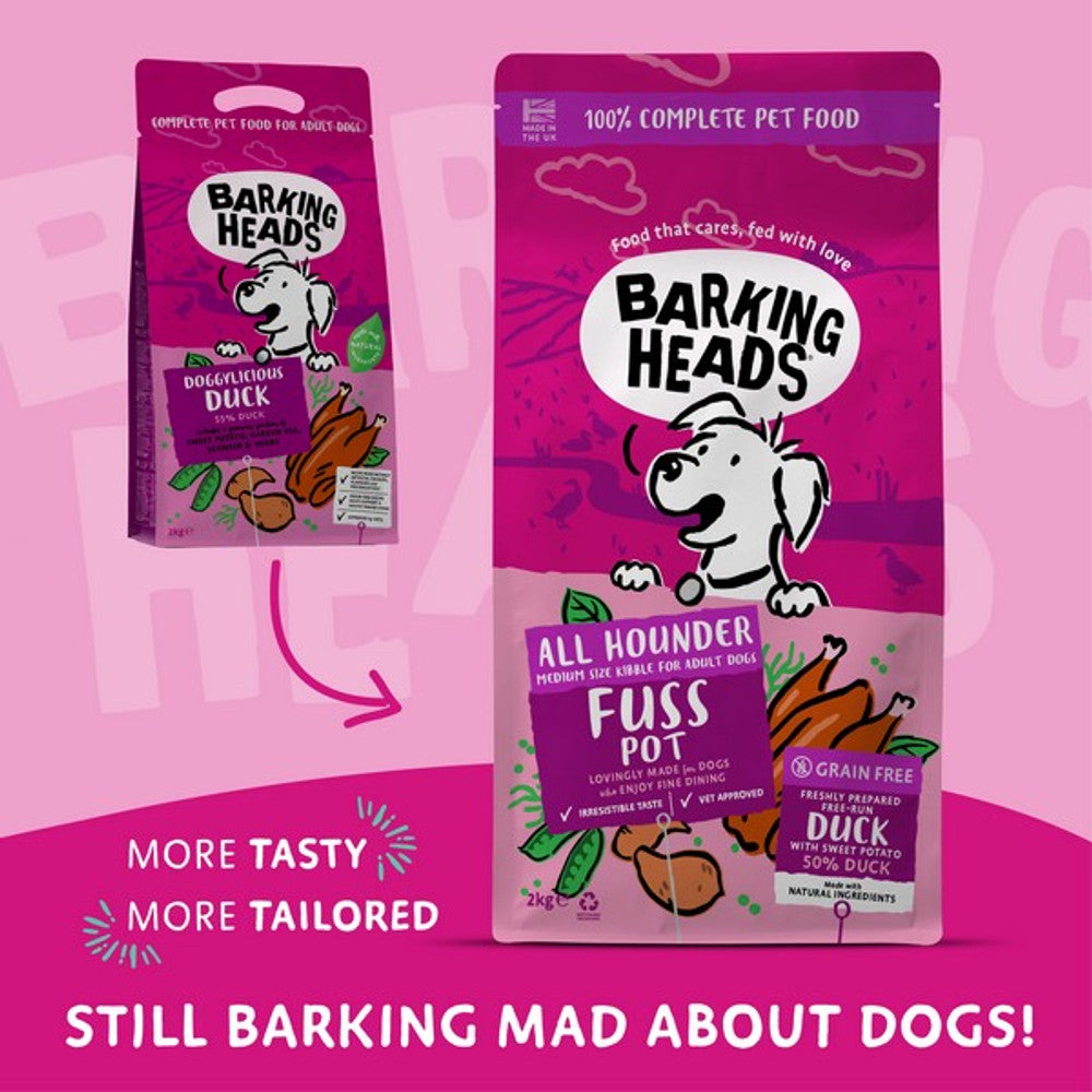 Barking Heads All Hounder Fuss Pot Duck, 2KG