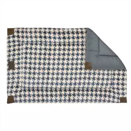 Rosewood Fleece Top Houndstooth Pet Bed