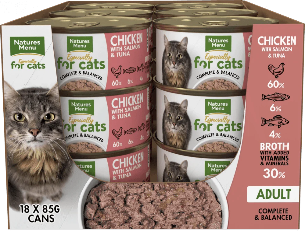 Natures Menu Especially For Cats Chicken with Salmon & Tuna 18x85g - Ormskirk Pets