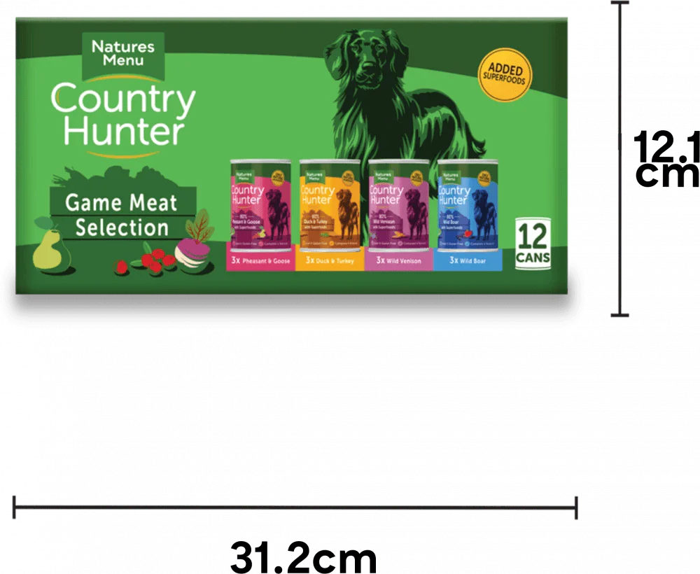 Natures Menu Country Hunter Game Meat Selection Multipack Cans 12 x 400g - Ormskirk Pets