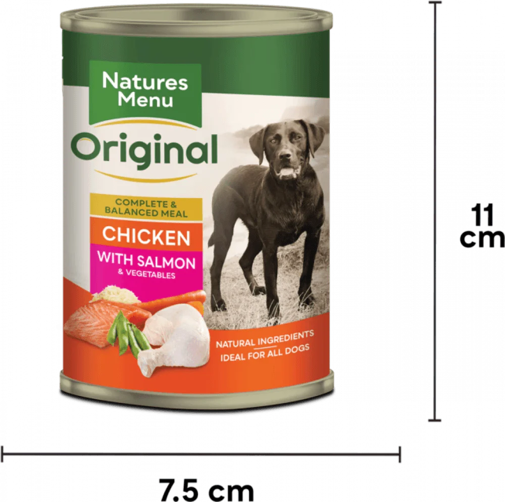 Natures Menu CHICKEN WITH SALMON FOR ADULT DOGS 12 x 400g - Ormskirk Pets