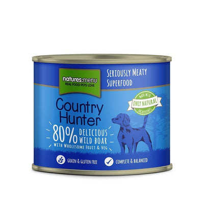 Natures Menu Country Hunter 80% Wild Boar with Superfoods 600g x 6 - Ormskirk Pets