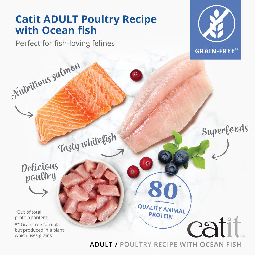 Catit Adult Cat Dry Poultry with Ocean Fish