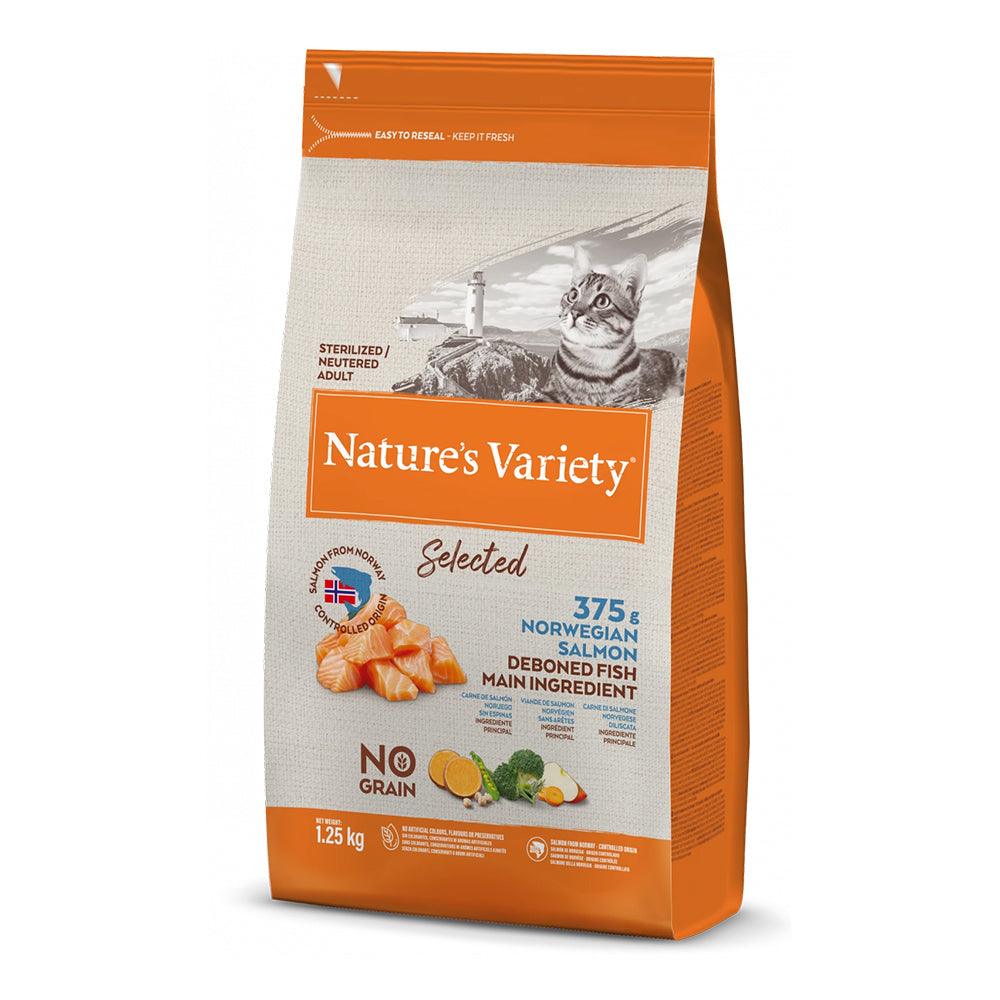 Natures Variety Cat Selected Dry Norwegian Salmon 1.25kg - Ormskirk Pets