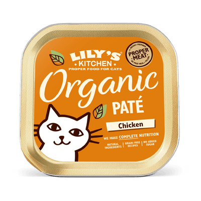 Lily's Kitchen Cat Organic Chicken Pate, 85g x 19