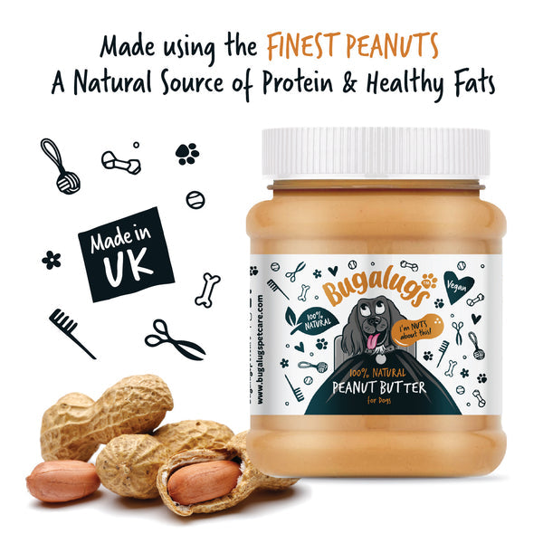 Bugalugs Peanut Butter For Dogs, 340G Single Tub