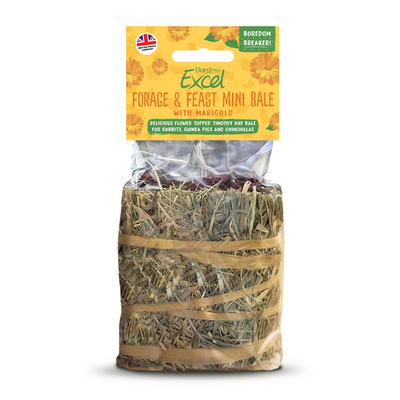 BURGESS EXCEL FORAGE & FEAST MINI BALE MARIGOLD 100G