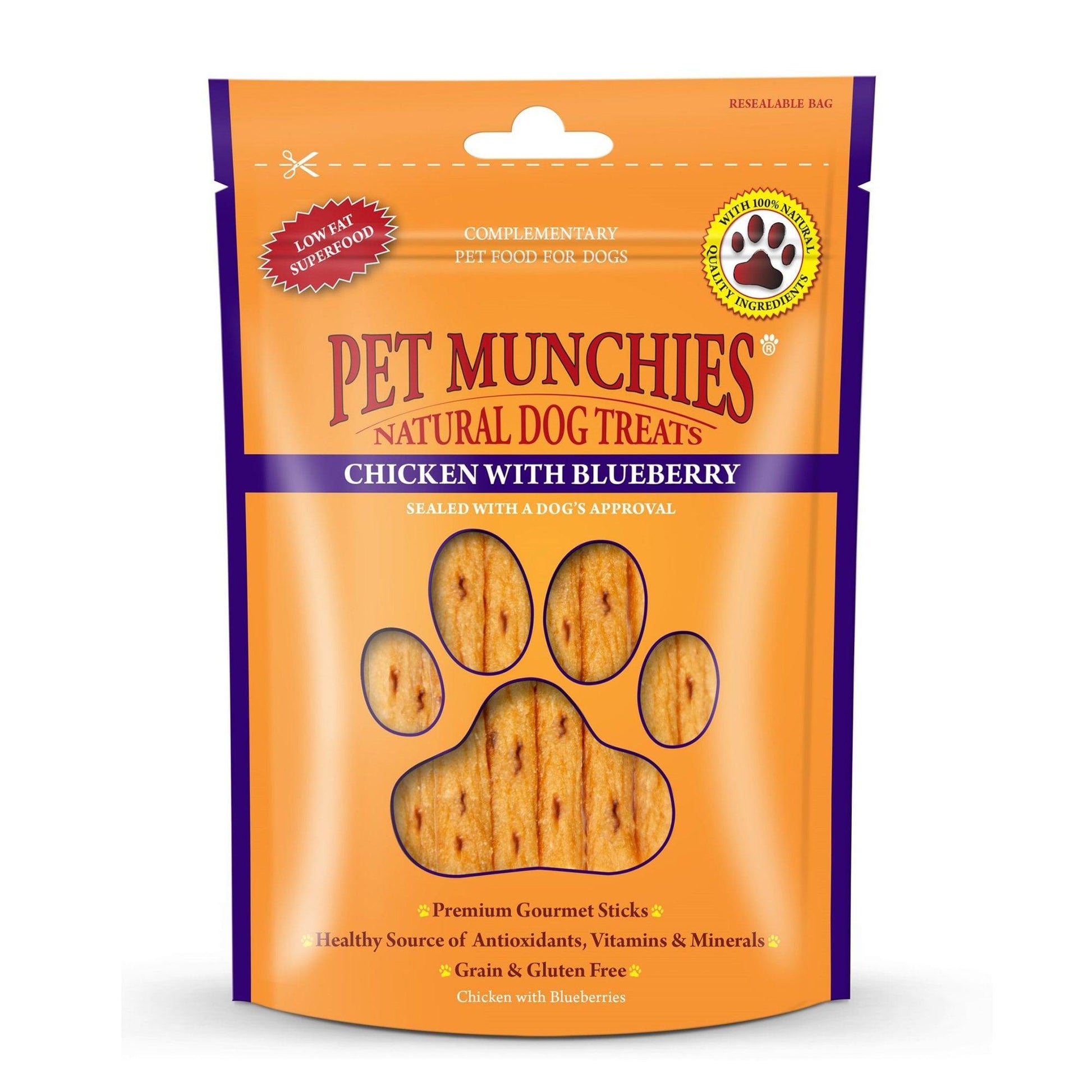 Pet Munchies Chicken with Blueberry 80g - Ormskirk Pets