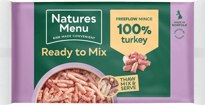 Natures Menu 100% Turkey Freeflow Mince for Adult Dogs 2kg - Ormskirk Pets