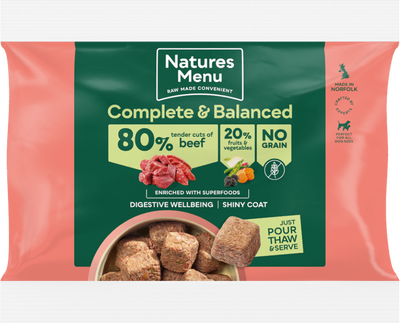 Natures Menu 80/20 Complete and Balanced Beef 500g