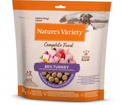 Natures Variety Turkey Complete Freeze Dried Food Mini 120g