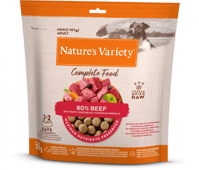 Natures Variety Beef Complete Freeze Dried Food Mini 120g - Ormskirk Pets