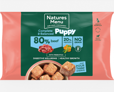 Natures Menu Puppy 80/20 Complete and Balanced Beef 500g