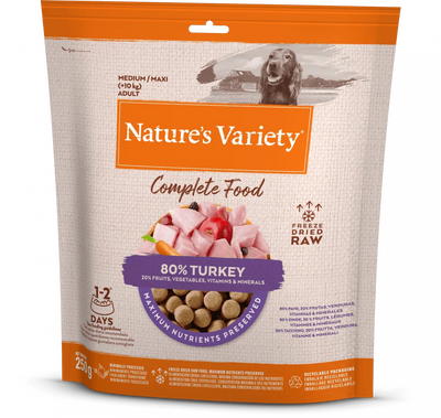 Natures Variety Turkey Complete Freeze Dried Food 250g - Ormskirk Pets