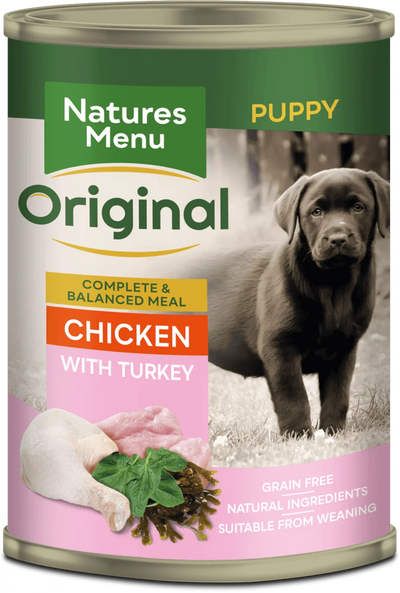 Natures Menu Junior Dog Food Can Chicken & Turkey (12 x 400g) - Ormskirk Pets