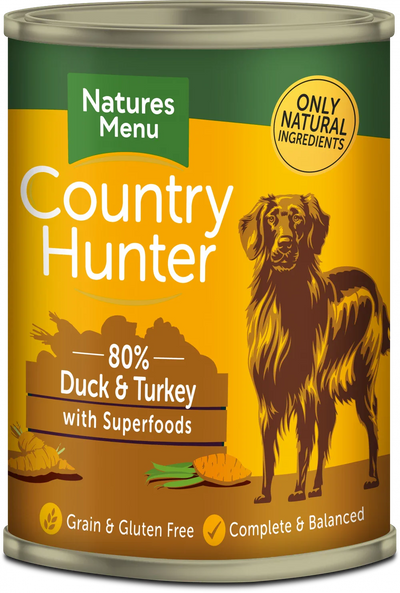 Country Hunter Duck and Turkey with Superfood cans 6 x 400g