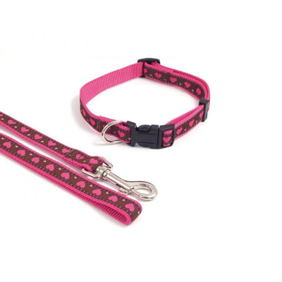 Wag 'n' Walk Fashion Leads Pink Heart 40" x 3/4"