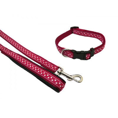 Wag 'n' Walk Fashion Leads Red/Spotty 40" x 3/4"