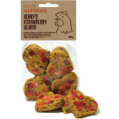 Rosewood Naturals Strawberry Hearts 120g - Ormskirk Pets