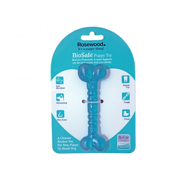 BioSafe Puppy Bone 4 1/2'' Blue