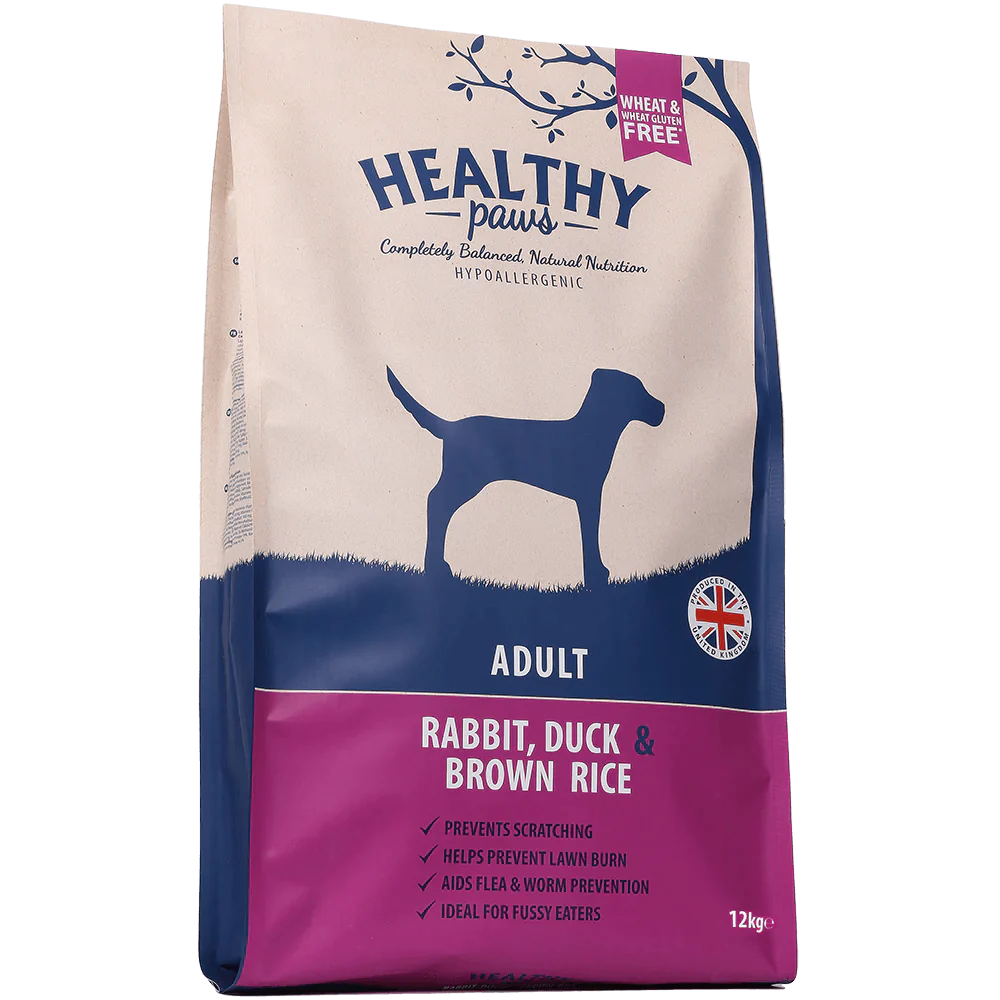 Healthy Paws Rabbit & Brown Rice Adult 12kg - Ormskirk Pets