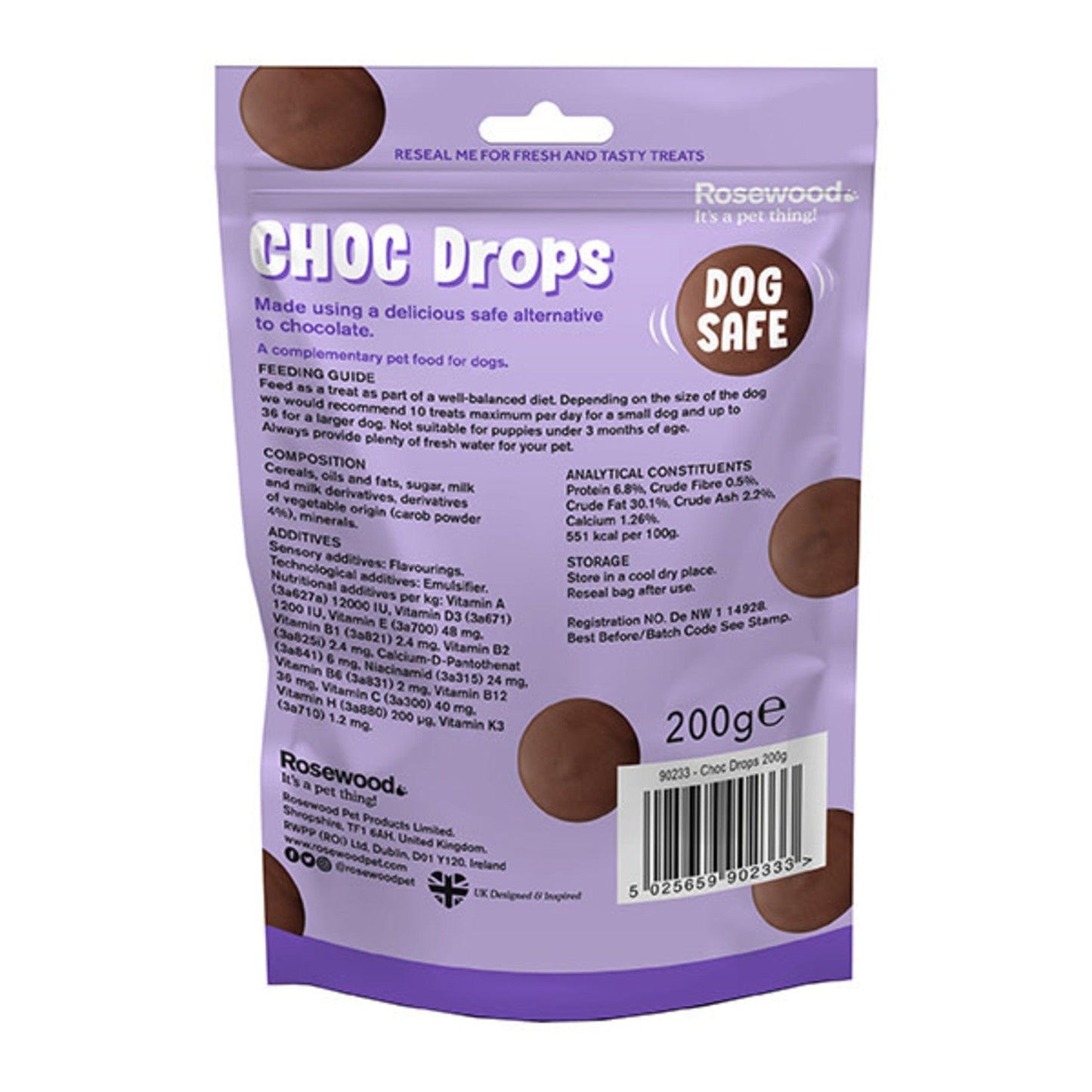 Rosewood Chocolate Drops For Dogs 200g - Ormskirk Pets