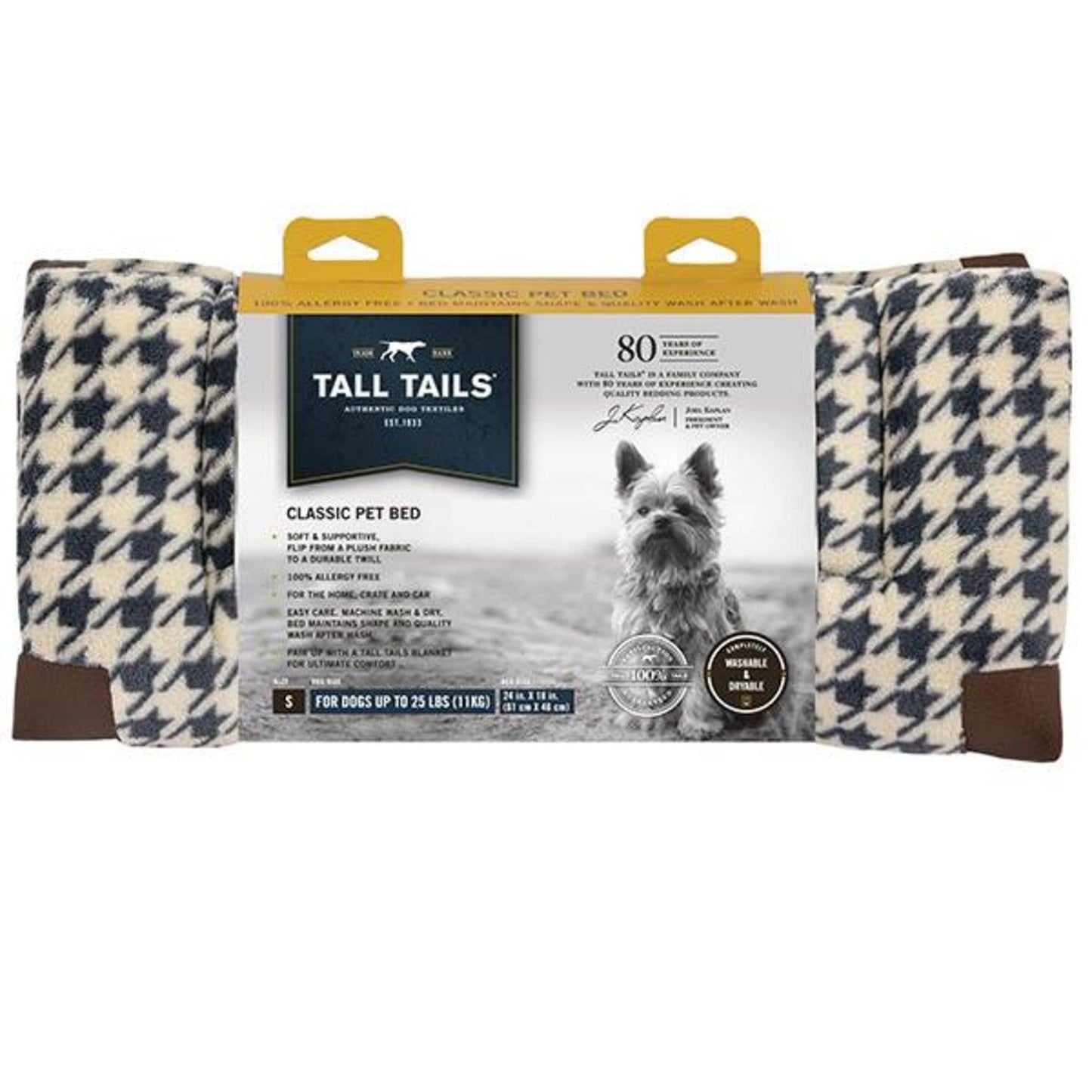 Rosewood Fleece Top Houndstooth Pet Bed - Ormskirk Pets