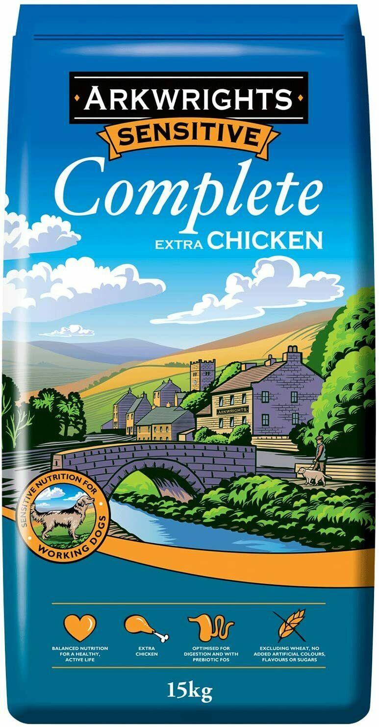 Arkwrights Sensitive Complete Extra Chicken 15kg - Ormskirk Pets