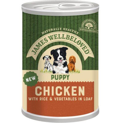 James Wellbeloved Puppy Chicken & Rice In Loaf 12x400g - Ormskirk Pets