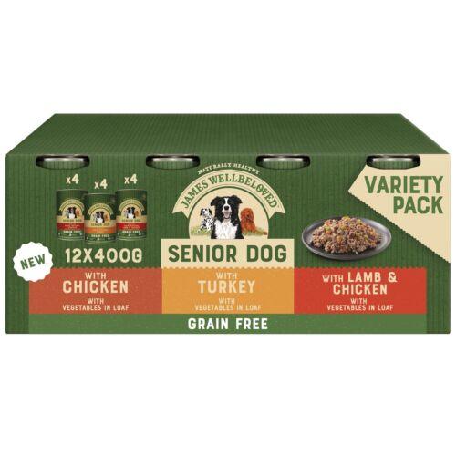 James Wellbeloved Senior Dog Grain Free Mixed In Loaf 12X400G - Ormskirk Pets