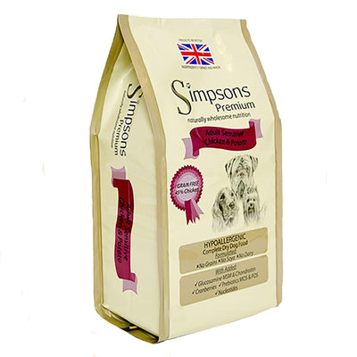 Simpsons Dog Sensitive Chicken & Potato 12kg - Ormskirk Pets