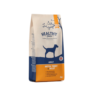 Healthy Paws British Turkey & Millet Adult 2kg - Ormskirk Pets